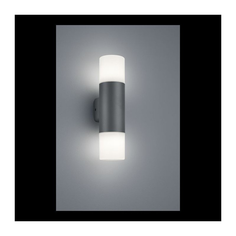 Applique Hoosic Anthracite Blanc 2x28W E27 Detecteur Mouvement TRIO LIGHTING 224060242