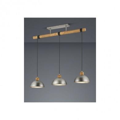 Suspension Billard Delhi Nickel 3x42W E27 TRIO LIGHTING 303400367