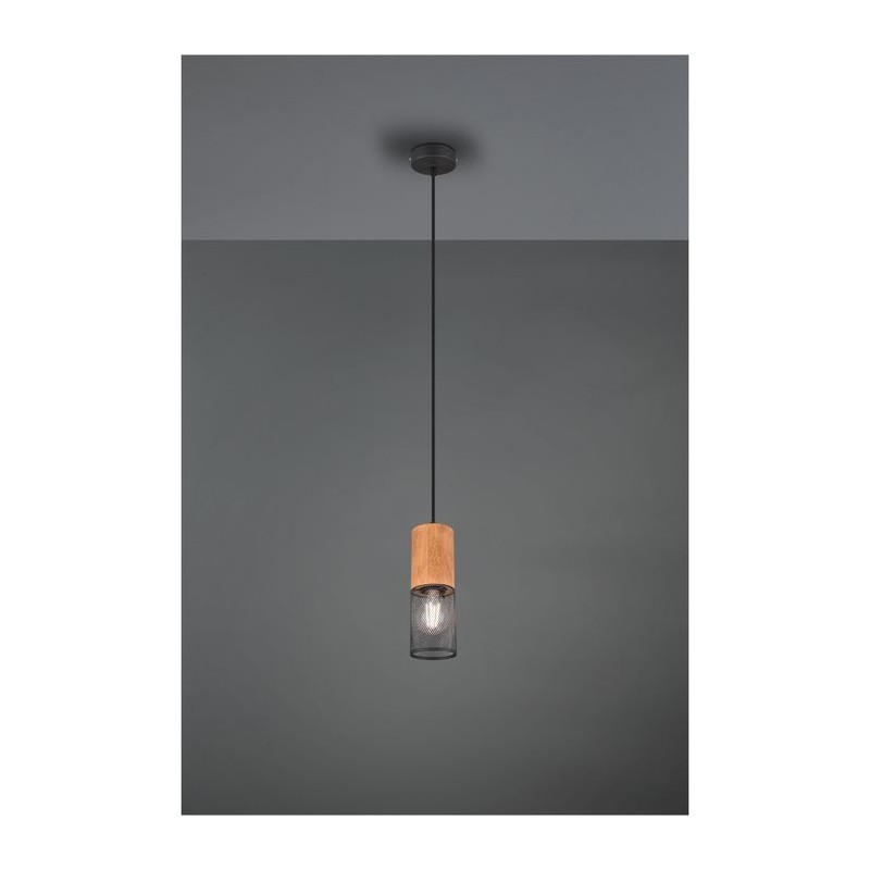 Suspension Tosh Noir Mat 1x40W E27 TRIO LIGHTING 304300132