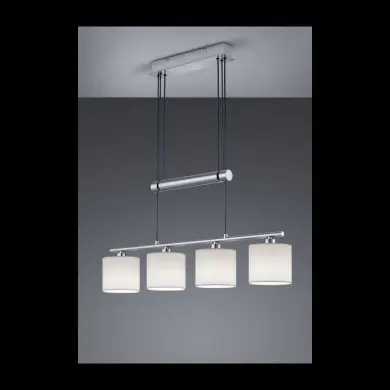 Suspension Garda Nickel Mat Blanc 4x28W E14 TRIO LIGHTING 305400401