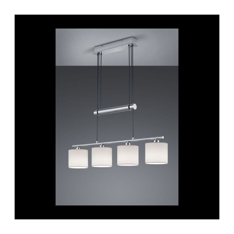 Suspension Garda Nickel Mat Blanc 4x28W E14 TRIO LIGHTING 305400401