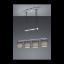 Suspension Garda Nickel Mat Gris 4x28W E14