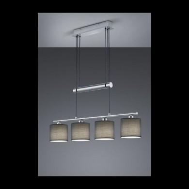 Suspension Garda Nickel Mat Gris 4x28W E14 TRIO LIGHTING 305400411