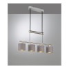 Suspension Billard Garda Nickel Taupe 4x28W E14 TRIO LIGHTING 305400441