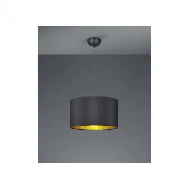 Suspension Hostel Noir Mat 1x60W E27 TRIO LIGHTING 308200179