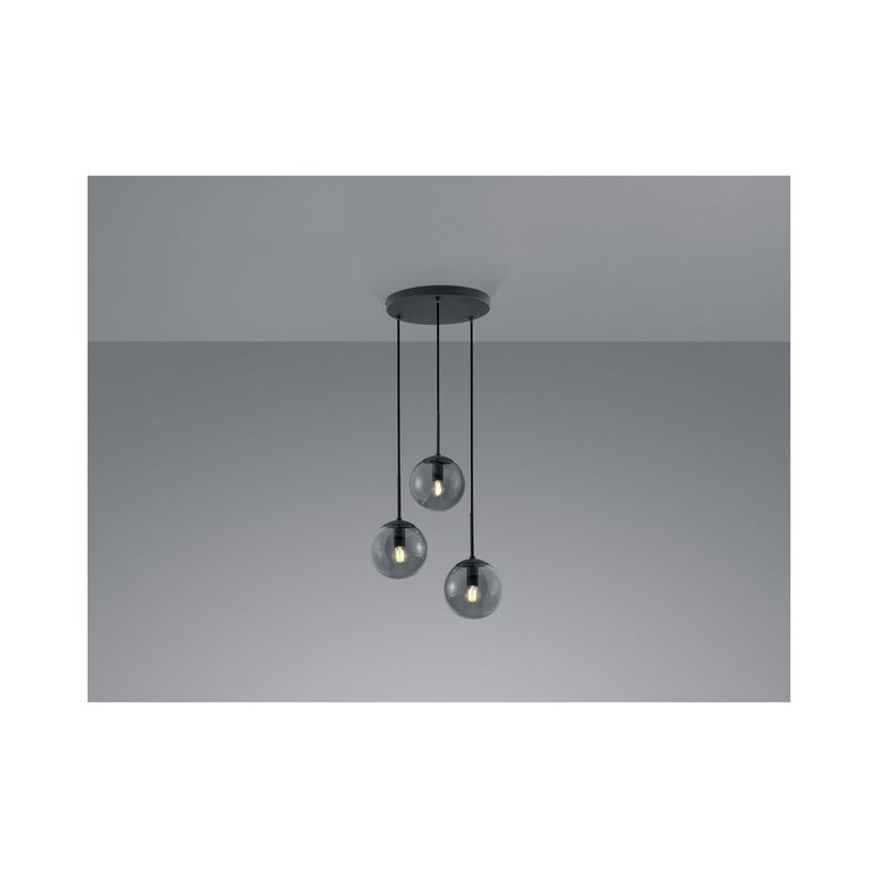 Suspension Balini Anthracite 3x28W E14 TRIO LIGHTING 308590342