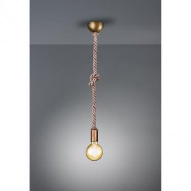 Suspension Rope Laiton Fumé 1x60W E27 TRIO LIGHTING 310100104