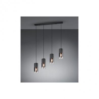 Suspension Robin Noir Mat 4x28W E27 TRIO LIGHTING 310600432