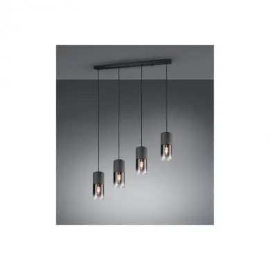 Suspension Robin Noir Mat 4x28W E27 TRIO LIGHTING 310600432