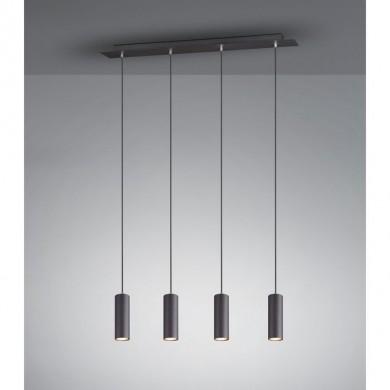 Suspension Marley Noir Mat 4x35W GU10 TRIO LIGHTING 312400432