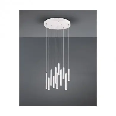 Suspension Tubular Blanc Mat 11x2W SMD LED D40 TRI_321691131 321691131 Suspension Tubular Blanc Mat 11x2W SMD LED D40 TRIO LIGHTING 321691131