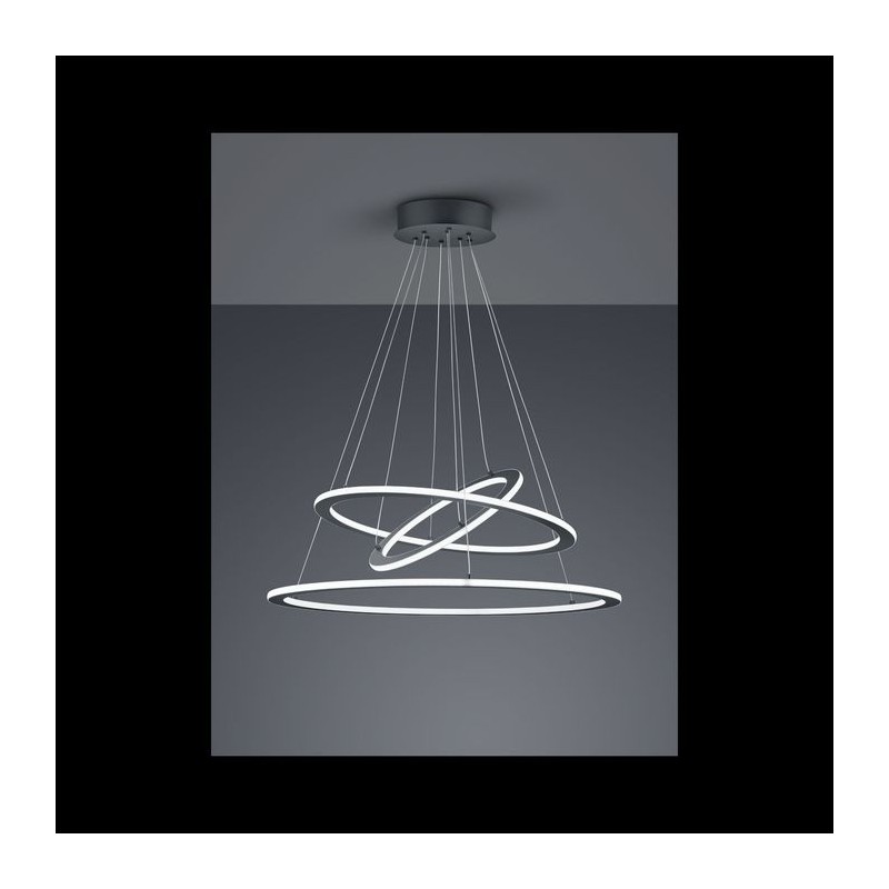 Suspension Durban Anthracite 1x75W SMD LED Trio 321910342