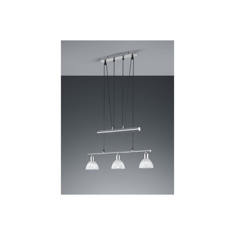 Suspension Billard Levisto Nickel Mat 3x40W E14 TRIO LIGHTING 371010307