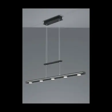 Suspension Lacal Noir Mat 7x4W SMD LED TRIO LIGHTING 379190732