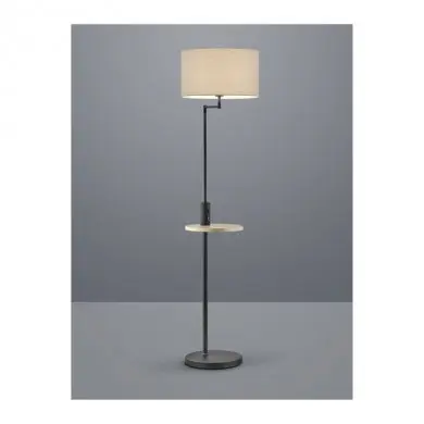 Lampadaire étagère avec tablette Claas Noir 60W E27 TRI_400400132 400400132 Lampadaire étagère avec tablette Claas Noir 60W E27 TRIO LIGHTING 400400132