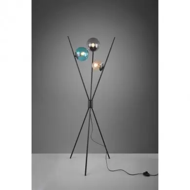 Lampadaire Boule Lance Noir Mat 3x28W E14 TRIO LIGHTING 403400317