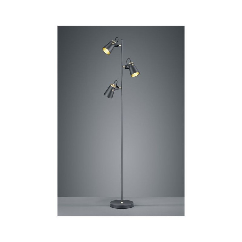 Lampadaire Edward Noir Mat 3x40W E14 TRIO LIGHTING 408800332