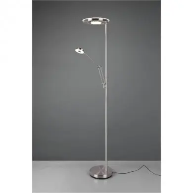 Lampadaire Barrie Nickel Mat LED avec Liseuse TRI_424210307 424210307 Lampadaire Barrie Nickel Mat LED avec Liseuse TRIO LIGHTING 424210307