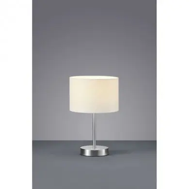 Lampe de table Hotel Nickel Mat Blanc 1x40W E14 TRIO LIGHTING 501100101