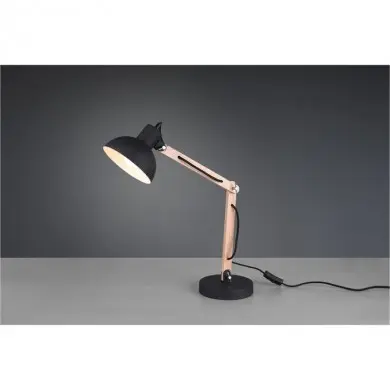 Lampe Industrielle Kimi 1x42W E27 Noir Bois TRIO LIGHTING 508300132