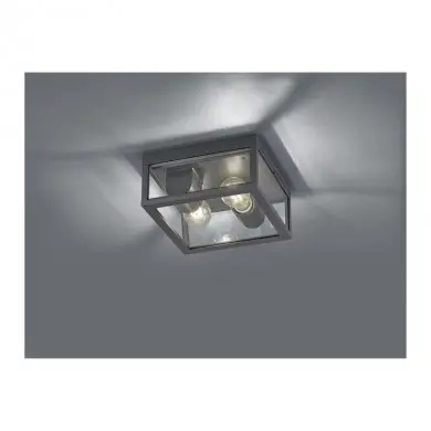 Plafonnier Garonne Anthracite 2x10W E27 TRIO LIGHTING 601860242