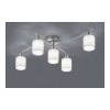 Plafonnier Garda Nickel Mat Blanc 5x25W E14 TRIO LIGHTING 605400501