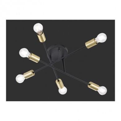 Plafonnier Boule Cross Noir Mat 6x40W E27 TRIO LIGHTING 606700632