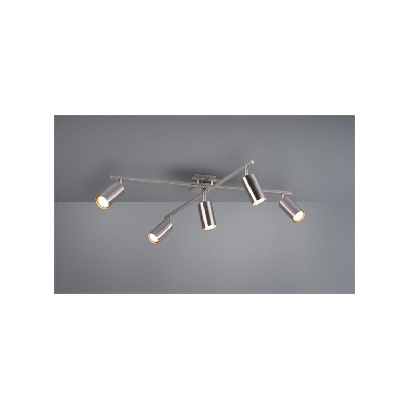 Plafonnier Marley Nickel Mat 5x35W GU10 TRIO LIGHTING 612400507