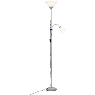 Lampadaire avec liseuse SPARI1 1x9,5W E27 Argent-blanc BRILLIANT G98811/05