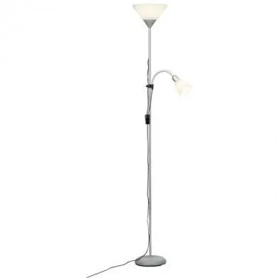 Lampadaire avec liseuse SPARI1 1x9,5W E27 Argent-blanc BRI_G98811_05 G98811/05 Lampadaire avec liseuse SPARI1 1x9,5W E27 Argent-blanc BRILLIANT G98811/05