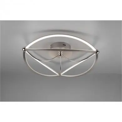 Plafonnier Charivari Nickel Mat 1x42W SMD LED TRIO LIGHTING 621290107