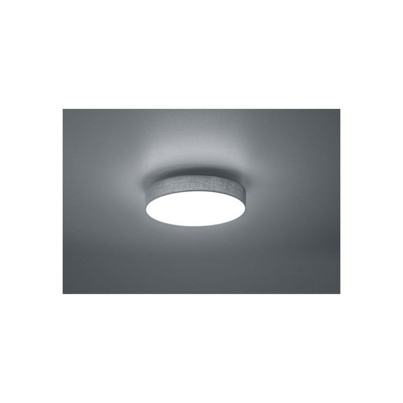 Plafonnier Lugano Nickel Mat Gris 1x22W SMD LED TRIO LIGHTING 621912411