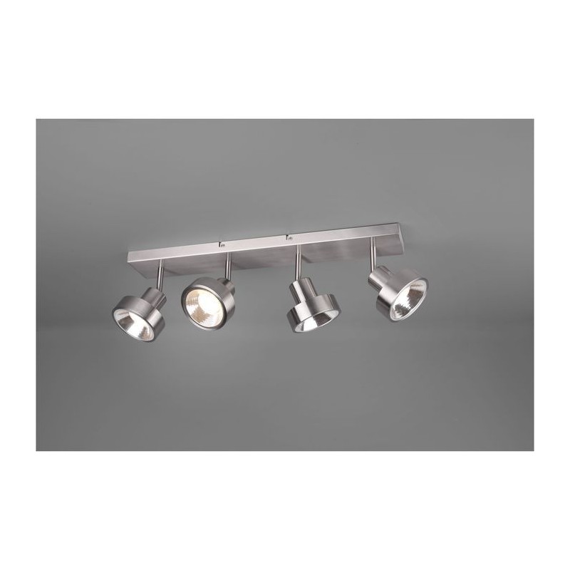 Plafonnier Leon Nickel Mat 4x35W GU10 TRIO LIGHTING 800700407