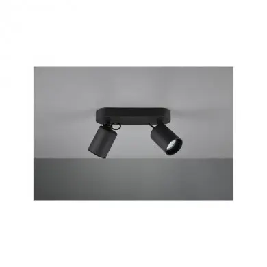 Plafonnier Pago Noir Mat 2x35W GU10 TRI_803500232 803500232 Plafonnier Pago Noir Mat 2x35W GU10 TRIO LIGHTING 803500232