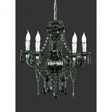 Lustre Style Baroque Lüster Chromé Noir 5x40W E14 REALITY R1107-02