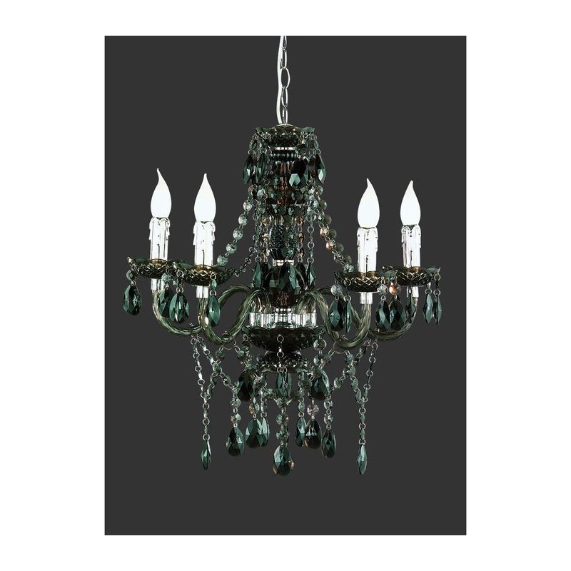 Lustre Style Baroque Lüster Chromé Noir 5x40W E14 REALITY R1107-02