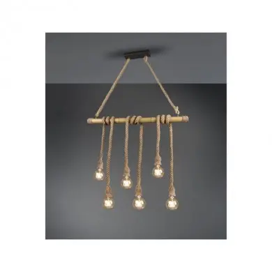 Suspension Wilma Brun 6x10W E27 REALITY R30130626