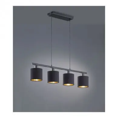 Suspension Tommy Noir Mat 4x28W E14 REALITY R30334079