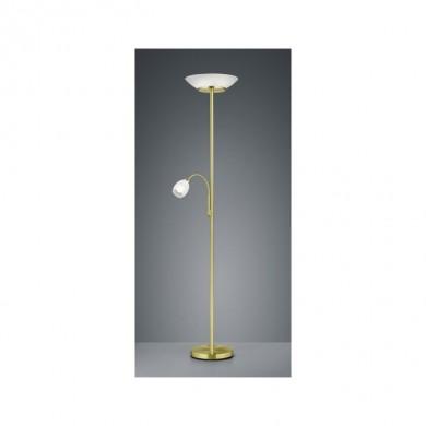 Lampadaire, Cercle Et Trait, liseuse sur pied, laiton satiné, LED, dim,  2700K, 850 lm, L60cm, H112cm - CVL