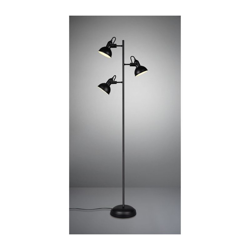 Lampadaire Gina Noir Mat 3x28W E14 REALITY R41153032