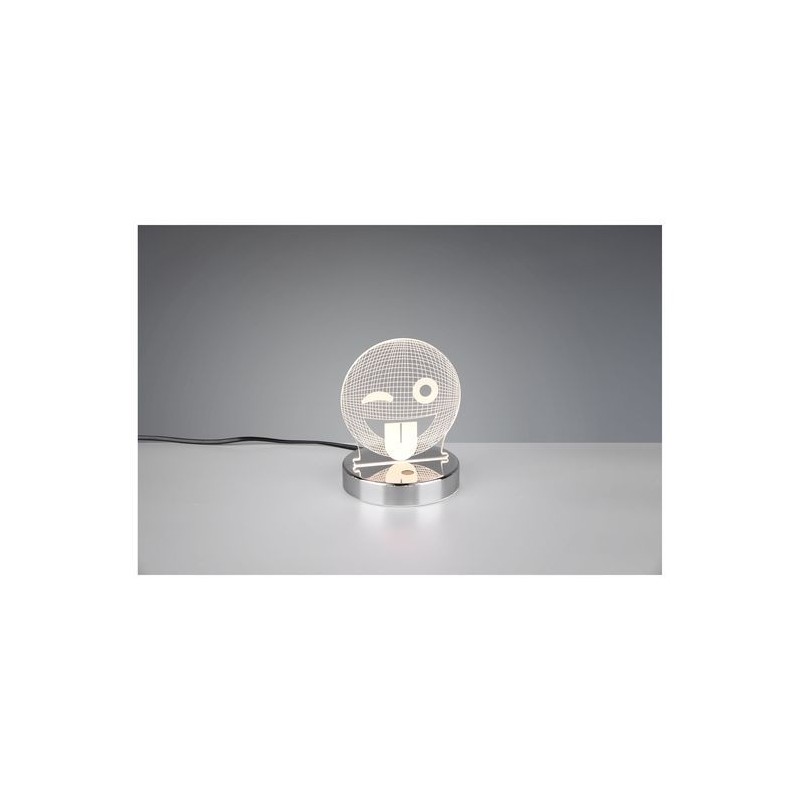Lampe de table Smiley Chromé 1x3W SMD LED REALITY R52641106