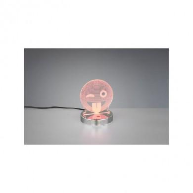 Lampe de table Smiley Chromé 1x3W SMD LED REALITY R52641106