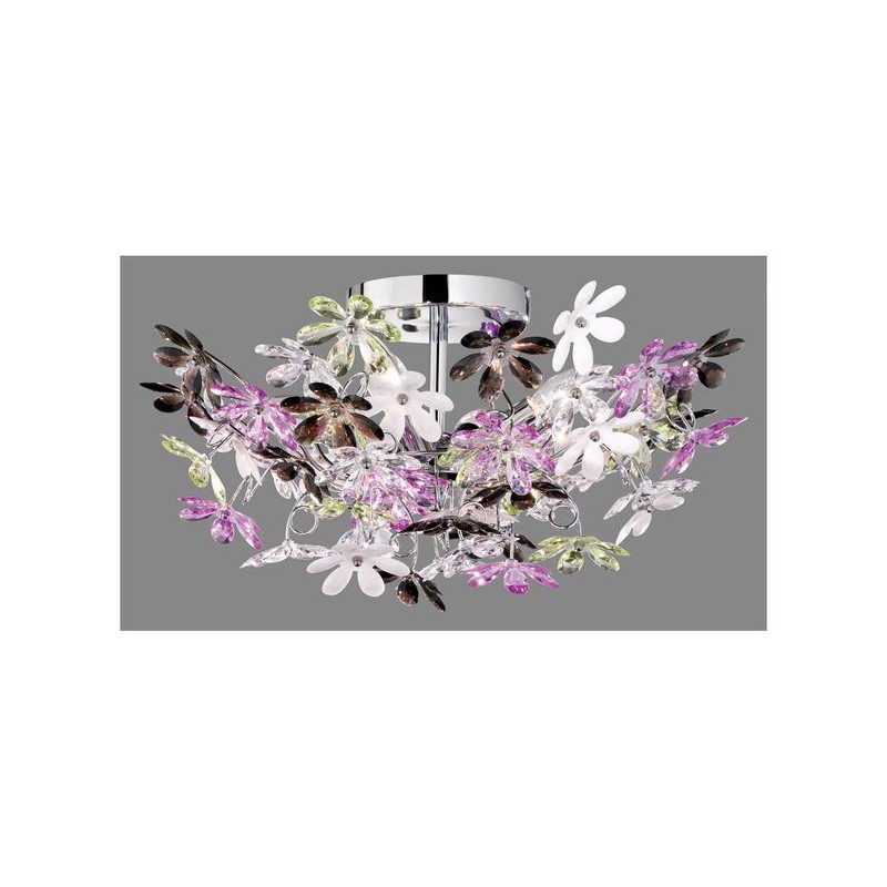 Plafonnier Flower Chromé 4x40W E14 REALITY R60014017