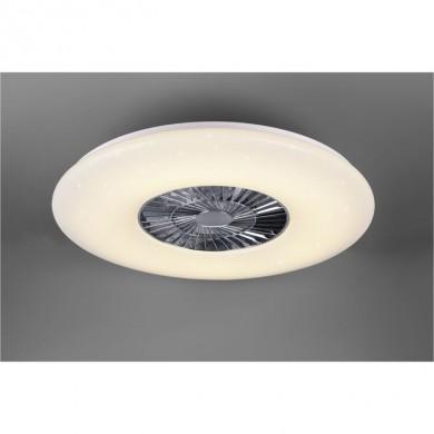 Ventilateur plafond sans pale apparente Visby Chromé 1x50W SMD LED REALITY R62402906