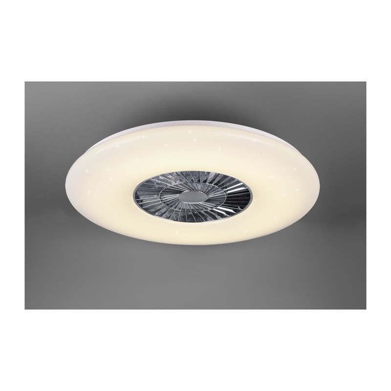 Ventilateur plafond sans pale apparente Visby Chromé 1x50W SMD LED REALITY R62402906