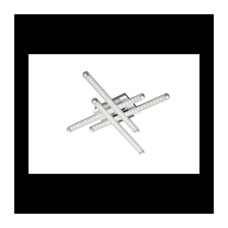Plafonnier Street Chromé Blanc 4x4W SMD LED Scintillant TRI_R62814100 R62814100 Plafonnier Street Chromé Blanc 4x4W SMD LED Scintillant REALITY R62814100