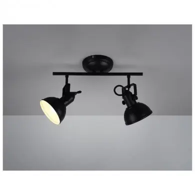 Plafonnier Gina Noir Mat 2x40W E14 TRI_R80152032 R80152032 Plafonnier Gina Noir Mat 2x40W E14 REALITY R80152032