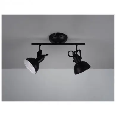 Plafonnier Gina Noir Mat 2x40W E14 TRI_R80152032 R80152032 Plafonnier Gina Noir Mat 2x40W E14 REALITY R80152032