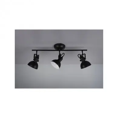 Plafonnier Gina Noir Mat 3x40W E14 TRI_R80153032 R80153032 Plafonnier Gina Noir Mat 3x40W E14 REALITY R80153032