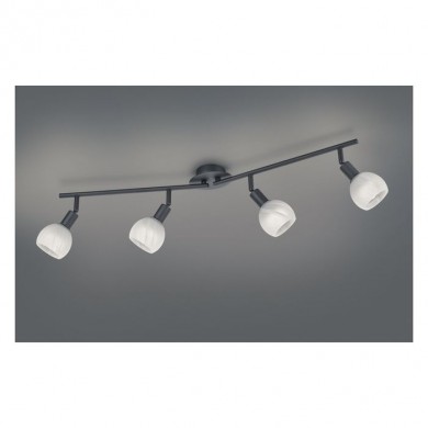 Plafonnier Brest Noir Mat 4x28W E14 TRI_R80594032 R80594032 Plafonnier Brest Noir Mat 4x28W E14 REALITY R80594032